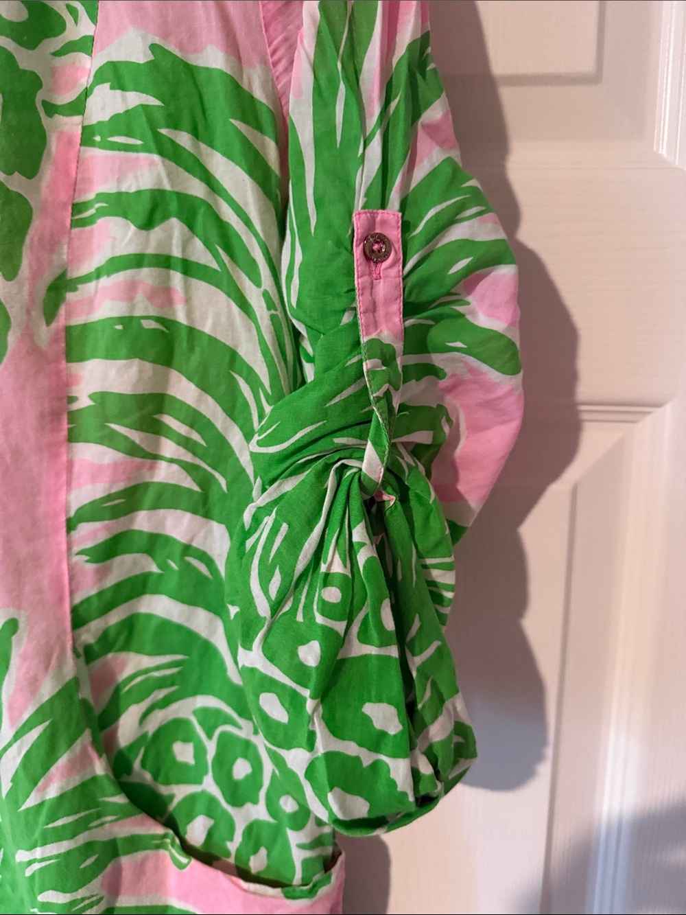 Lilly Pulitzer Pink and Green Tropical Swim Coverup - Picture 3 of 15